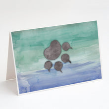 Load image into Gallery viewer, Cat Paw Watercolor Greeting Cards -  Blank Note Cards – 8-Pack of Artist-Designed Cards with Envelopes