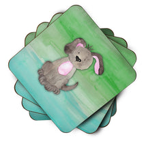 Load image into Gallery viewer, Dog Teal and Green Watercolor Foam Coaster  BB7357FC