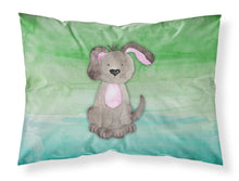 Load image into Gallery viewer, Dog Teal and Green Watercolor Fabric Standard Pillowcase – Artistic Decorative Front, White Back BB7357PILLOWCASE