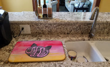Load image into Gallery viewer, Cat Face Meow Watercolor Dish Drying Mat – Absorbent, Artistic Kitchen Essentials BB7358DDM