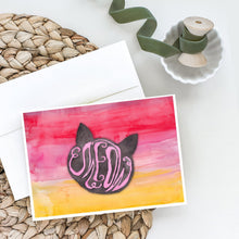 Load image into Gallery viewer, Cat Face Meow Watercolor Greeting Cards -  Blank Note Cards – 8-Pack of Artist-Designed Cards with Envelopes