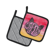 Load image into Gallery viewer, Cat Face Meow Watercolor Pot Holders - Set of 2 - Heat-Resistant Kitchen Essentials BB7358PTHD