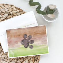 Load image into Gallery viewer, Dog Paw Watercolor Greeting Cards -  Blank Note Cards – 8-Pack of Artist-Designed Cards with Envelopes