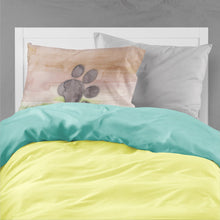 Load image into Gallery viewer, Dog Paw Watercolor Fabric Standard Pillowcase – Artistic Decorative Front, White Back BB7359PILLOWCASE