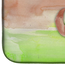 Load image into Gallery viewer, Dog Green and Brown Watercolor Dish Drying Mat – Absorbent, Artistic Kitchen Essentials BB7360DDM