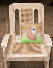 Load image into Gallery viewer, Dog Green and Brown Watercolor Fabric Decorative Pillow BB7360PW1818