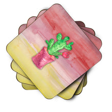 Load image into Gallery viewer, Flowering Cactus Watercolor Foam Coaster  BB7361FC