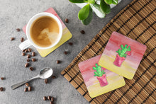 Load image into Gallery viewer, Flowering Cactus Watercolor Foam Coaster  BB7361FC