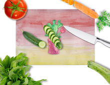 Load image into Gallery viewer, Flowering Cactus Watercolor Glass Cutting Boards – Durable, Decorative Kitchen Art Large BB7361LCB