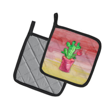 Load image into Gallery viewer, Flowering Cactus Watercolor Pot Holders - Set of 2 - Heat-Resistant Kitchen Essentials BB7361PTHD