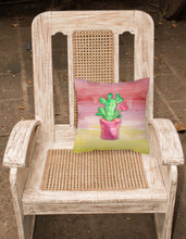 Load image into Gallery viewer, Flowering Cactus Watercolor Fabric Decorative Pillow BB7361PW1818