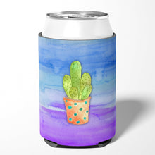 Load image into Gallery viewer, Cactus Blue and Purple Watercolor Can or Bottle Hugger BB7363CC