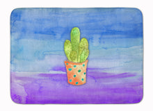 Load image into Gallery viewer, Cactus Blue and Purple Watercolor Machine Washable Memory Foam Mat BB7363RUG
