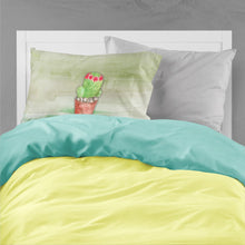 Load image into Gallery viewer, Cactus Green Watercolor Fabric Standard Pillowcase – Artistic Decorative Front, White Back BB7364PILLOWCASE