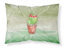 Load image into Gallery viewer, Cactus Green Watercolor Fabric Standard Pillowcase – Artistic Decorative Front, White Back BB7364PILLOWCASE