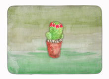 Load image into Gallery viewer, Cactus Green Watercolor Machine Washable Memory Foam Mat BB7364RUG