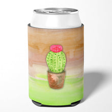 Load image into Gallery viewer, Cactus Green and Brown Watercolor Can or Bottle Hugger BB7365CC