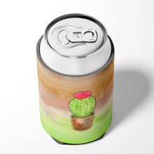 Load image into Gallery viewer, Cactus Green and Brown Watercolor Can or Bottle Hugger BB7365CC
