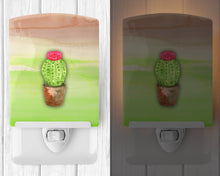 Load image into Gallery viewer, Cactus Green and Brown Watercolor Ceramic Night Light BB7365CNL