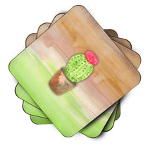 Load image into Gallery viewer, Cactus Green and Brown Watercolor Foam Coaster  BB7365FC