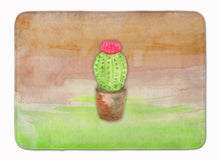 Load image into Gallery viewer, Cactus Green and Brown Watercolor Machine Washable Memory Foam Mat BB7365RUG
