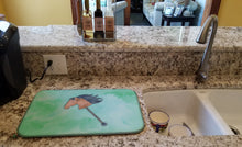 Load image into Gallery viewer, Stick Horse Watercolor Dish Drying Mat – Absorbent, Artistic Kitchen Essentials BB7366DDM