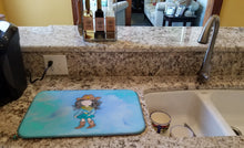 Load image into Gallery viewer, Cowgirl Watercolor Dish Drying Mat – Absorbent, Artistic Kitchen Essentials BB7367DDM