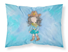 Load image into Gallery viewer, Cowgirl Watercolor Fabric Standard Pillowcase – Artistic Decorative Front, White Back BB7367PILLOWCASE