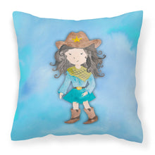 Load image into Gallery viewer, Cowgirl Watercolor Fabric Decorative Pillow BB7367PW1818