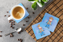 Load image into Gallery viewer, Cowboy Watercolor Foam Coaster  BB7368FC