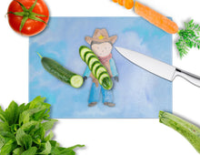 Load image into Gallery viewer, Cowboy Watercolor Glass Cutting Boards – Durable, Decorative Kitchen Art Large BB7368LCB