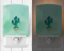 Load image into Gallery viewer, Western Cactus Watercolor Ceramic Night Light BB7369CNL