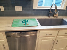 Load image into Gallery viewer, Western Cactus Watercolor Dish Drying Mat – Absorbent, Artistic Kitchen Essentials BB7369DDM