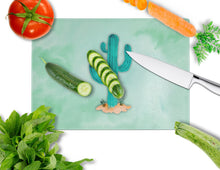 Load image into Gallery viewer, Western Cactus Watercolor Glass Cutting Boards – Durable, Decorative Kitchen Art Large BB7369LCB