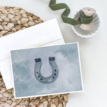 Load image into Gallery viewer, Horseshoe Watercolor Greeting Cards -  Blank Note Cards – 8-Pack of Artist-Designed Cards with Envelopes