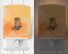 Load image into Gallery viewer, Cowboy Boot Watercolor Ceramic Night Light BB7371CNL