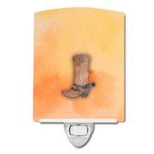 Load image into Gallery viewer, Cowboy Boot Watercolor Ceramic Night Light BB7371CNL