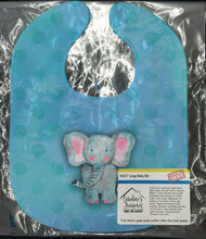 Load image into Gallery viewer, Blue Elepant Watercolor Baby Bib BB7372BIB