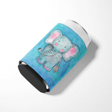 Load image into Gallery viewer, Blue Elepant Watercolor Can or Bottle Hugger BB7372CC