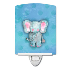 Load image into Gallery viewer, Blue Elepant Watercolor Ceramic Night Light BB7372CNL