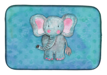 Load image into Gallery viewer, Blue Elepant Watercolor Dish Drying Mat – Absorbent, Artistic Kitchen Essentials BB7372DDM