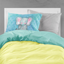 Load image into Gallery viewer, Blue Elepant Watercolor Fabric Standard Pillowcase – Artistic Decorative Front, White Back BB7372PILLOWCASE