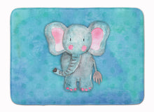 Load image into Gallery viewer, Blue Elepant Watercolor Machine Washable Memory Foam Mat BB7372RUG