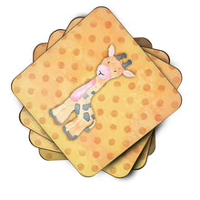Load image into Gallery viewer, Polkadot Griaffe Watercolor Foam Coaster  BB7373FC