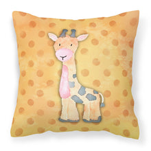 Load image into Gallery viewer, Polkadot Griaffe Watercolor Fabric Decorative Pillow BB7373PW1818