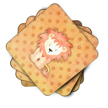 Load image into Gallery viewer, Polkadot Lion Watercolor Foam Coaster  BB7374FC