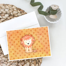 Load image into Gallery viewer, Polkadot Lion Watercolor Greeting Cards -  Blank Note Cards – 8-Pack of Artist-Designed Cards with Envelopes