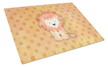 Load image into Gallery viewer, Polkadot Lion Watercolor Glass Cutting Boards – Durable, Decorative Kitchen Art Large BB7374LCB