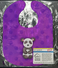 Load image into Gallery viewer, Polkadot Panda Bear Watercolor Baby Bib BB7375BIB