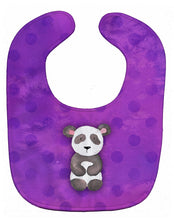 Load image into Gallery viewer, Polkadot Panda Bear Watercolor Baby Bib BB7375BIB